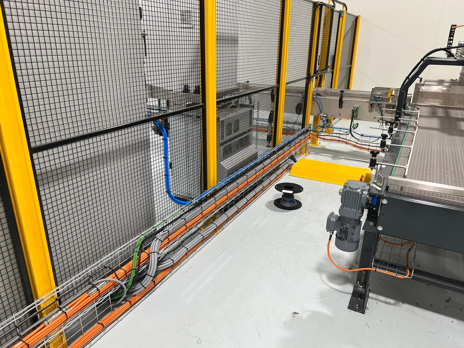 Segregated power and network cabling across the line