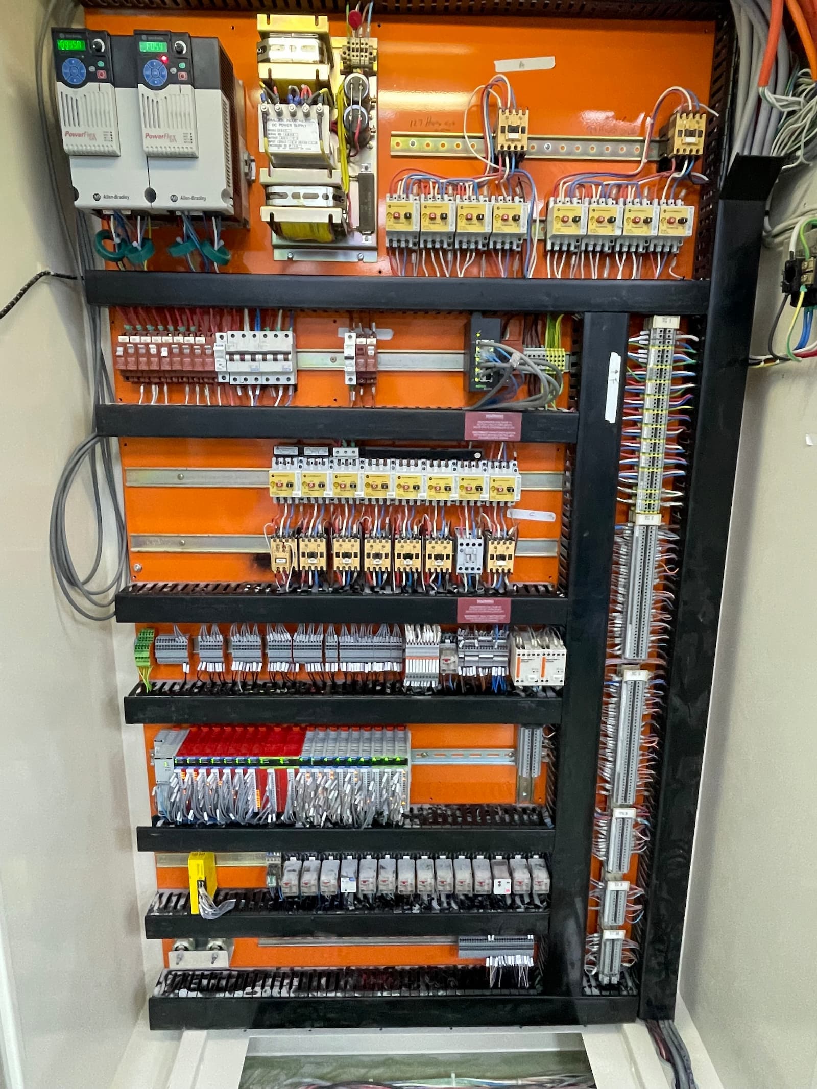 Completed control panel after the modernisation works