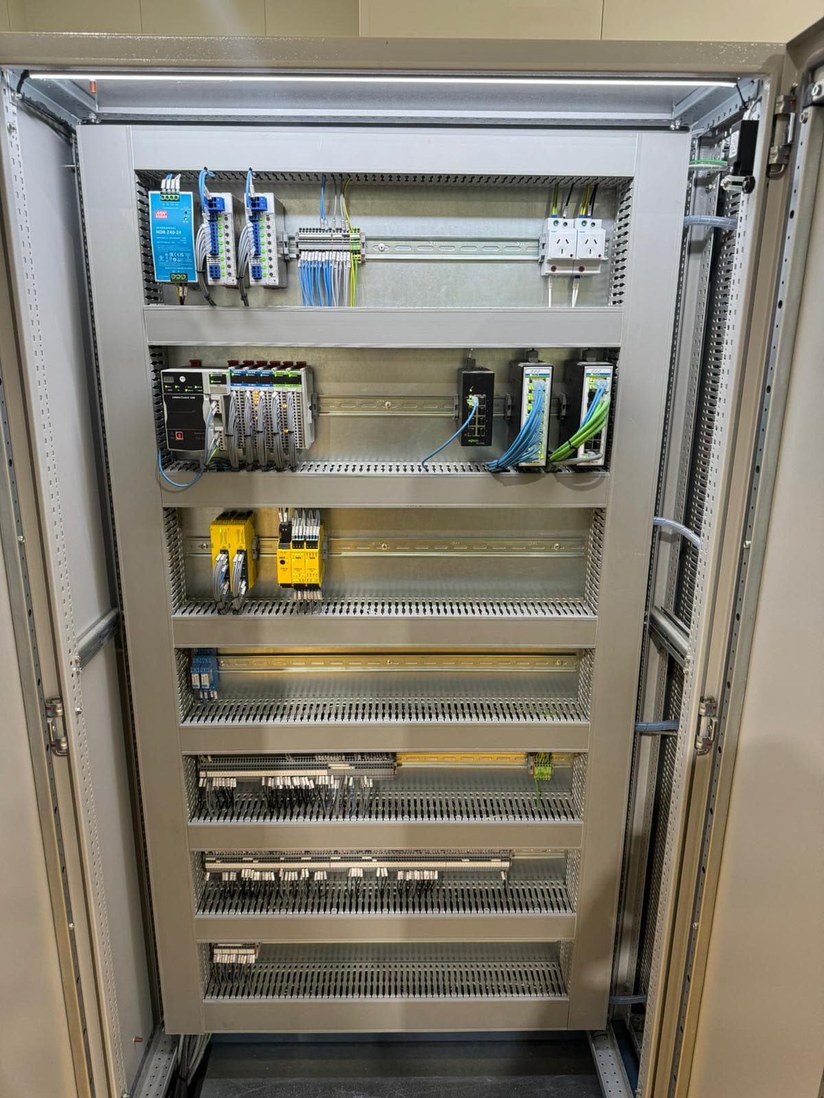 Motor control centre built for the palletising cell