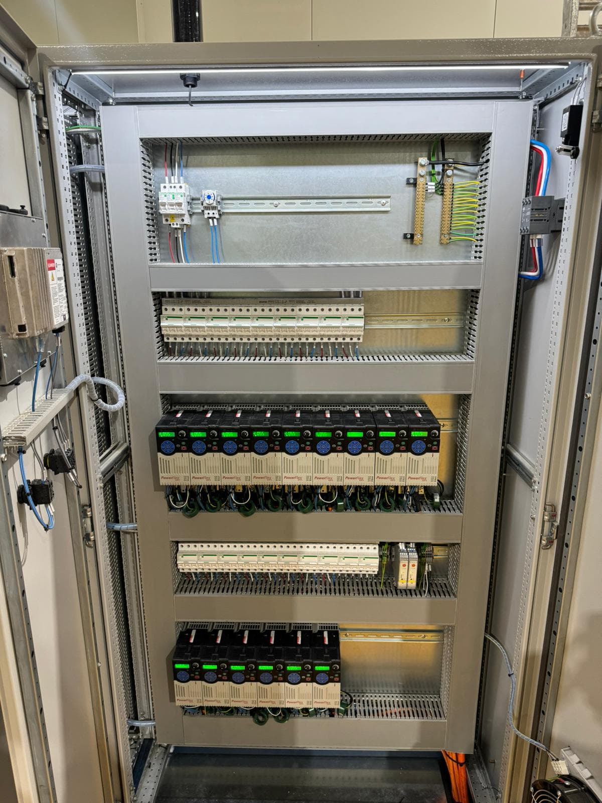 Variable speed drive section of the motor control centre