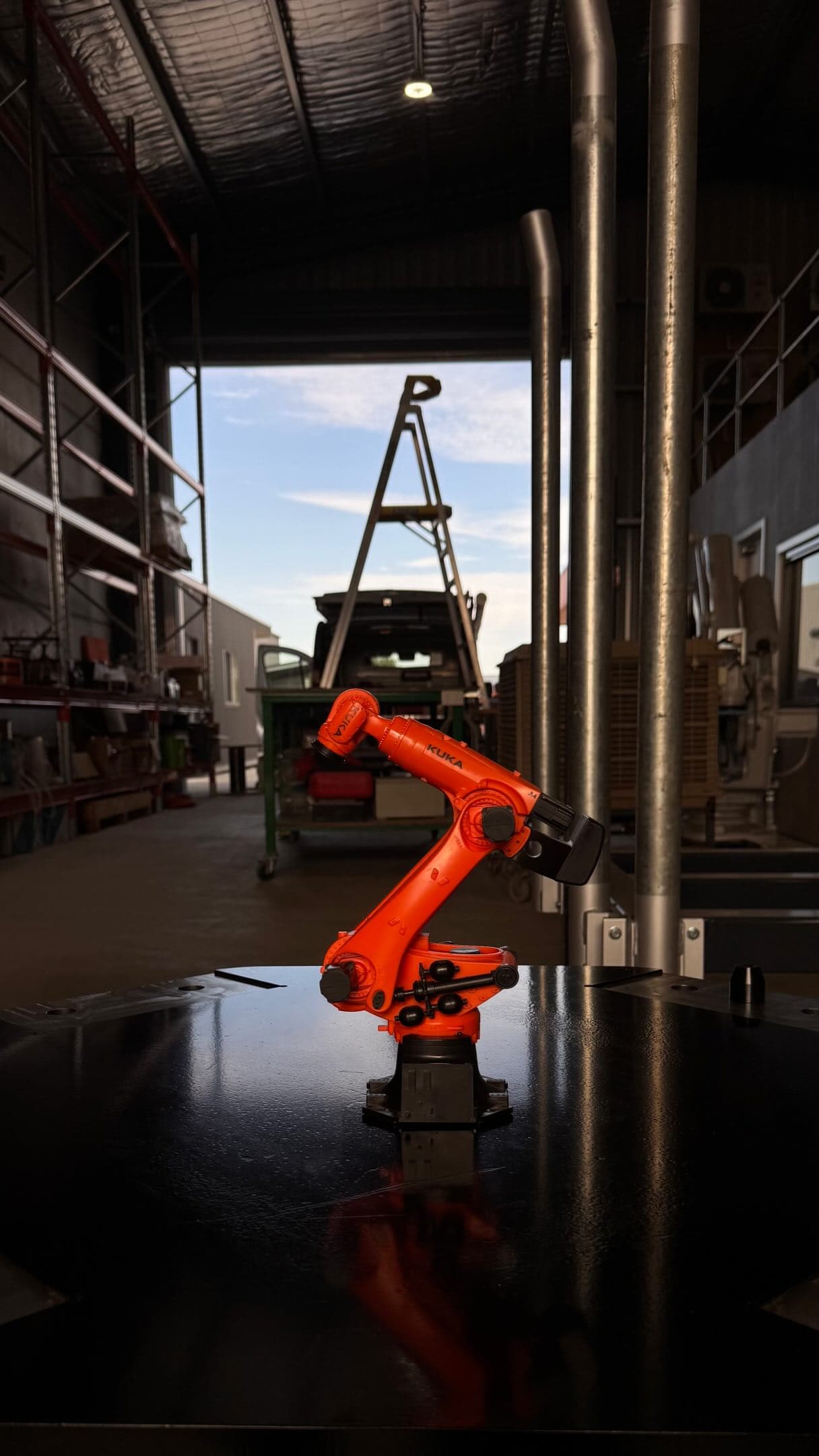 Not every day a desk ornament turns into a project installation 🧡
 
This miniature KUKA robot came home with us from a trip to China. Fast forward to today, this robot has now been installed on site 🦾
 
A pretty awesome reminder of how far automation technology has come and how fortunate we are to work with it! 
 
 #scopeelectricalsolutions #scopeautomation #kukarobot #kukarobotics #automation